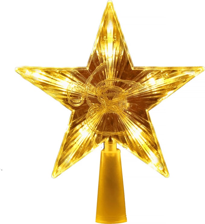 Springos Kerstster - 10 LED's - Kerstdecoratie - Warm Wit