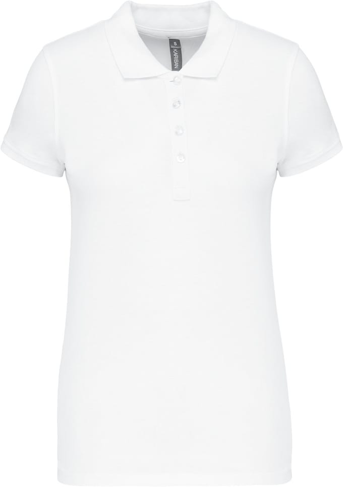 Kariban Piqué-damespolo korte mouwen K255 - White - S