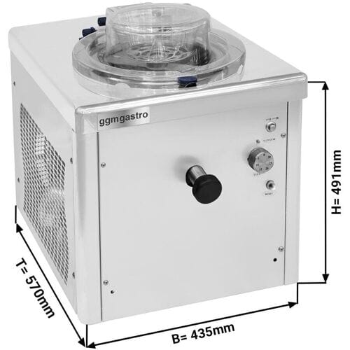GGM Gastro Eismaschine - 10 Liter/h - 1,1 kW - Tischgerät Zilver