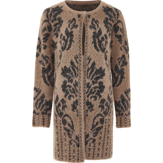 Faina Vest Dames Donker roze zwart