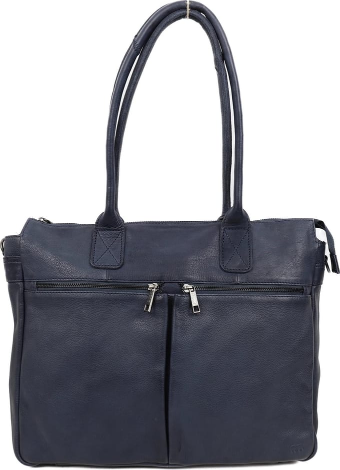 Bear Design Binni Dames laptoptas - 15.6 inch - Werktas A4 - Leer - Blauw