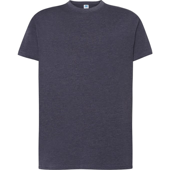 JHK Effen Normaal T-shirt Heren (Denim Heather)