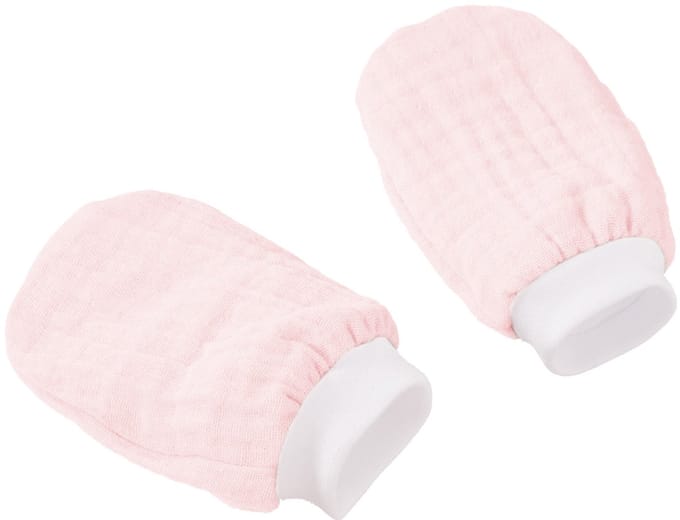Cottonbaby krabwantjes - soft pink - new born