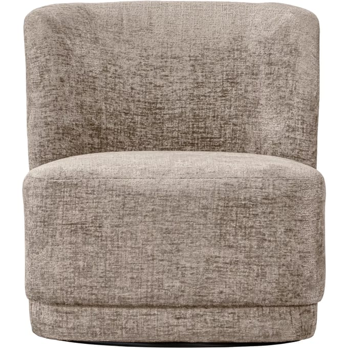WOOOD Atty Draaifauteuil - Polyester - Zand - 75x74x65