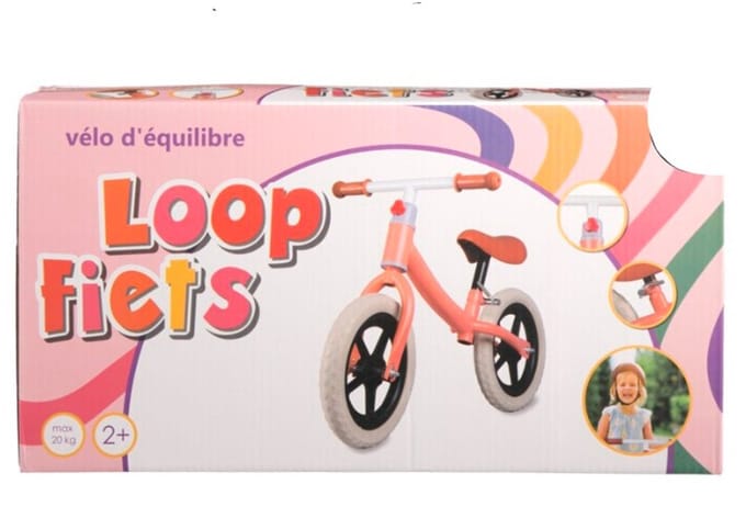 Metalen Loopfiets perzikkleur - Voor kinderen vanaf 2 jaar - Max 20 kg