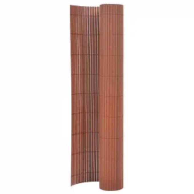 vidaXL - Tuinafscheiding - dubbelzijdig - 90x400 - cm - bruin
