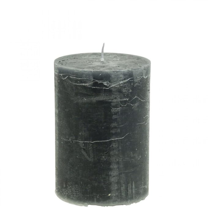 Effen kaarsen antraciet stompkaarsen 85×120mm 2st, 2 Stück