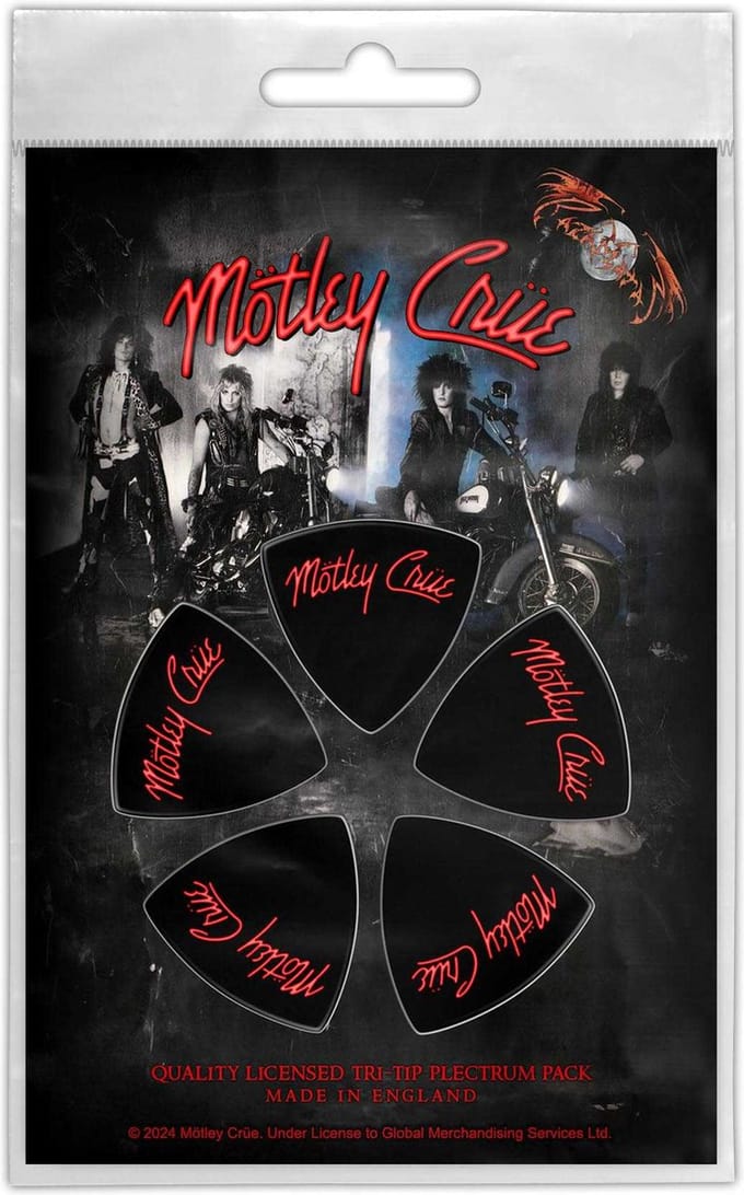 Motley Crue - Logo Plectrum - Zwart/Rood