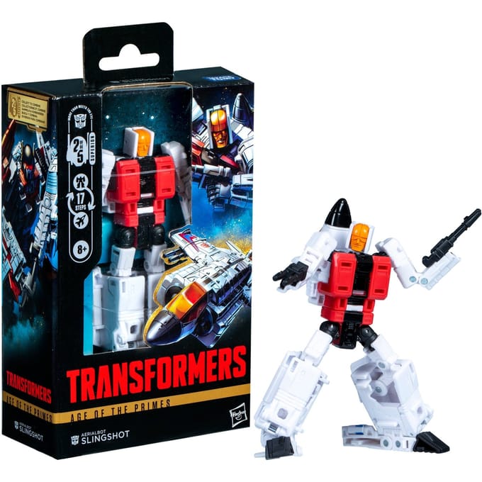 Hasbro Transformers Age of the Primes Deluxe Class Aerialbot Slingshot 5.5” Action Figure, 8+
