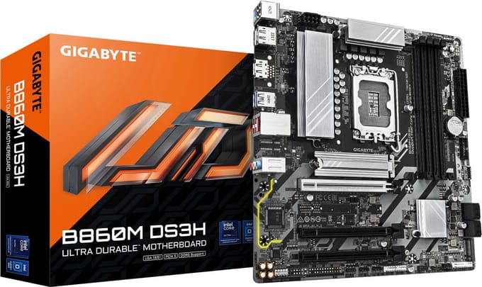 GIGABYTE B860M DS3H Moederbord - Intel B860 - Intel LGA1851 - DDR5 RAM - Micro-ATX