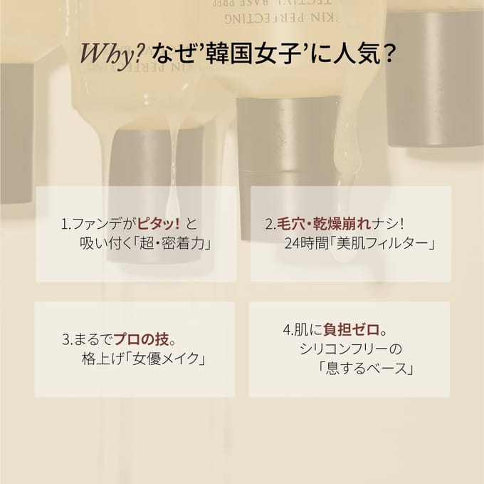 YUNJAC Base Protectrice Perfection Peau Préparation Lissante Hydratante Base de Maquillage 40ml