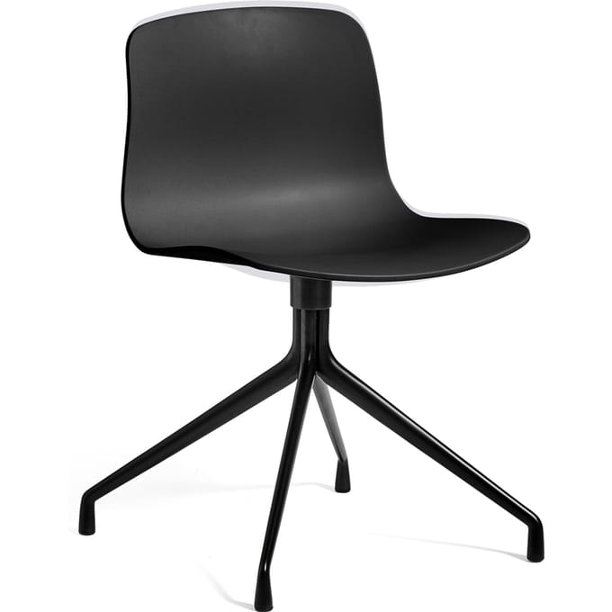 HAY About a Chair AAC 10 - black 2.0 - zwart - Standaard glijders kunststof