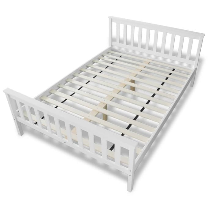 vidaXL - Bed - met - matras - massief - grenenhout - 140x200 - cm