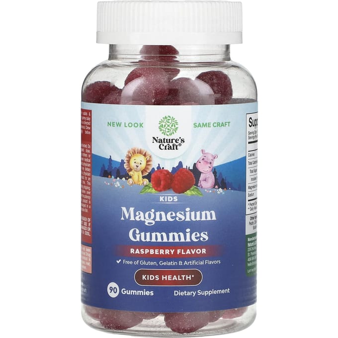 Nature's Craft magnesiumgummies voor kinderen, framboos, 90 gummies