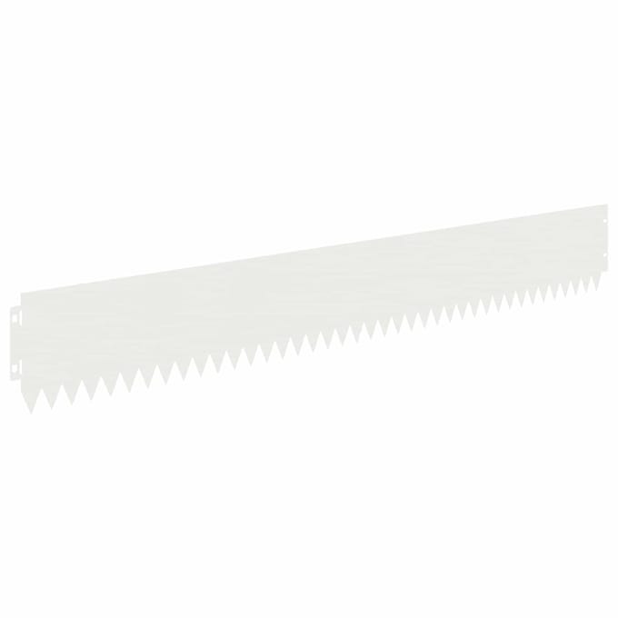 vidaXL - Gazonrand - 10 - st - 103 - x - 15 - cm - Staal - Wit
