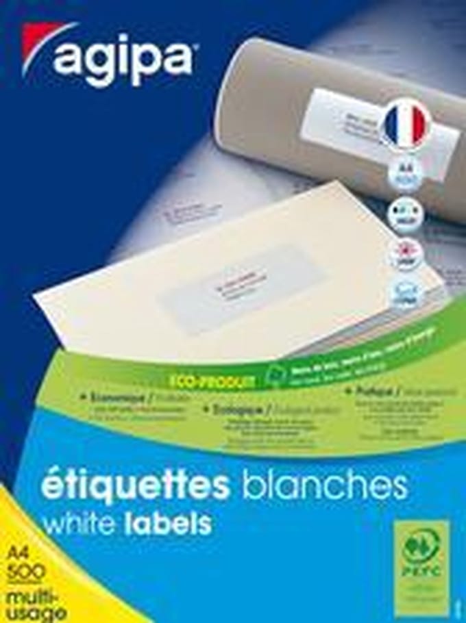 agipa adres etiketten 210x297mm wit