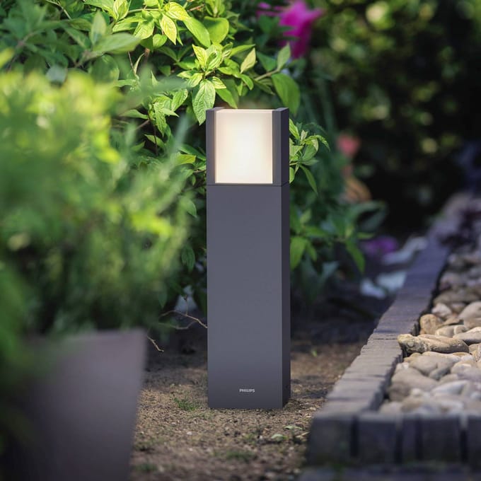 Philips Arbour sokkellamp - Ultra Efficient - antraciet - 3,8W