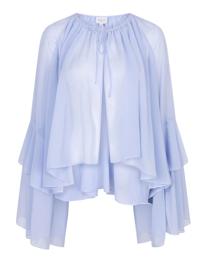 Dante 6 Baltimore Volant Romantic Blouse Blouses Lichtblauw 252121