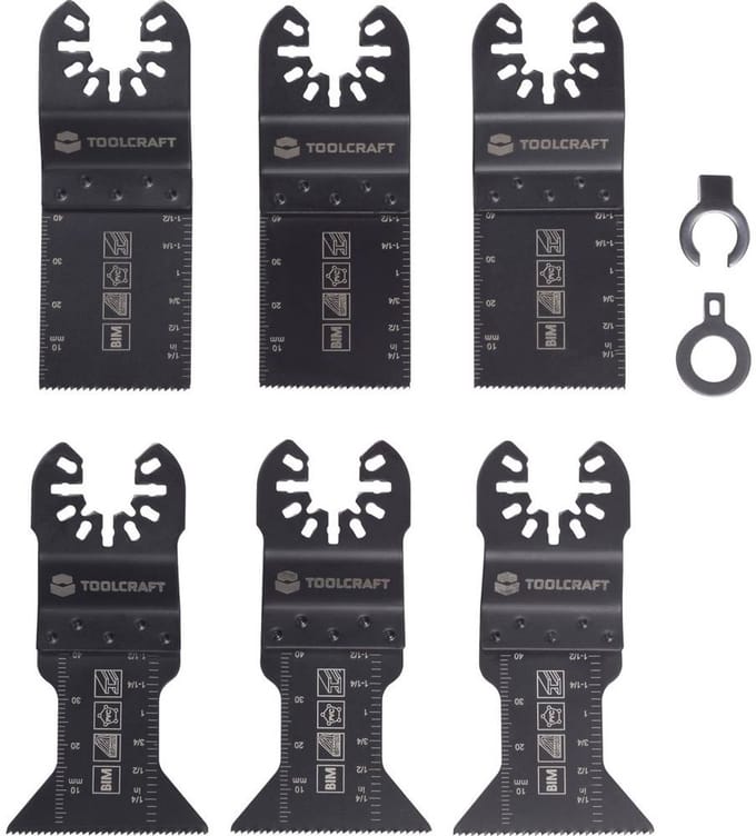 TOOLCRAFT TO-10283859 Multitool toebehorenset Bimetaal 6 stuk(s)