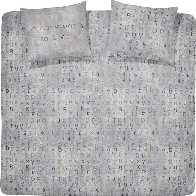 Damai Dekbedovertrekset flanel 200 x 200/220 cm carve grey