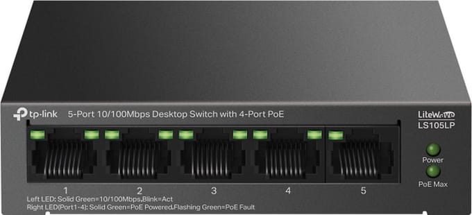 TP-Link LiteWave LS105P - Netwerkswitch - Unmanaged - PoE - 5-Poorten