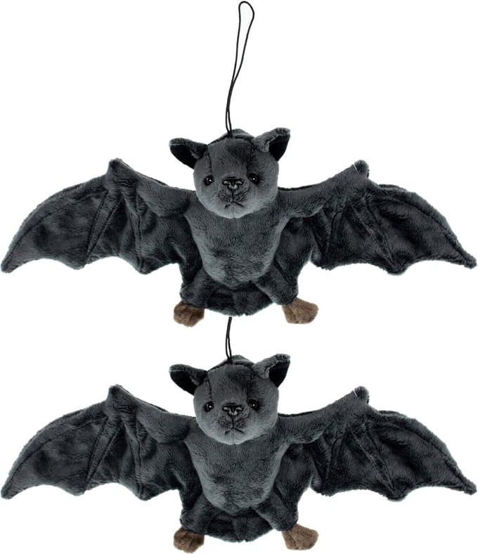 Set van 2x stuks pluche knuffel Vleermuis 36 cm - Vleermuizen Halloween decoratie dieren
