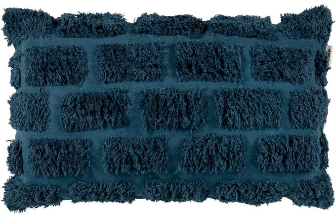 Vtwonen Tufted Sierkussen - 30x50 cm - Donker Blauw