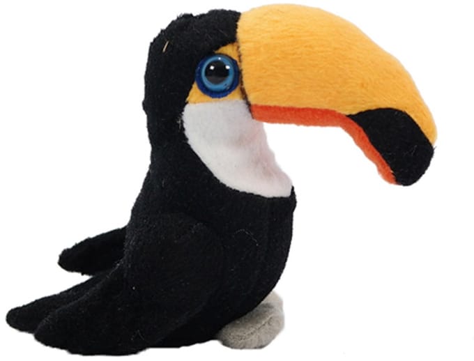 PIA Soft Toys - Pluche Knuffeldier Toekan - 12 cm