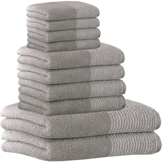 Cawoe Handdoek Luxury Home C Two-Tone Een maat, 50x100 Set van 10