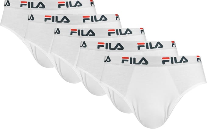 FILA - Basic Logo Brief | 5-Pack | Heren Slip | Maat L - Wit