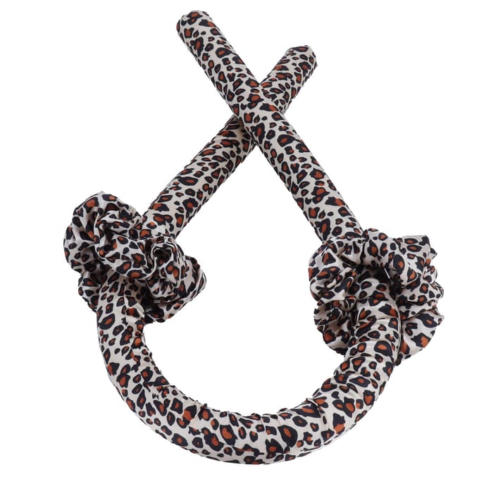 Hittevrije Krulspelden Hoofdband Schuim Spons Geen Hitte Haarrollers Kruller DIY Haarstyling Tools Luipaard kleur luipaardprint