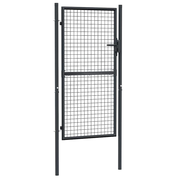 vidaXL - Tuinhek - van - gaas - gegalvaniseerd - staal - 100x175 - cm - grijs
