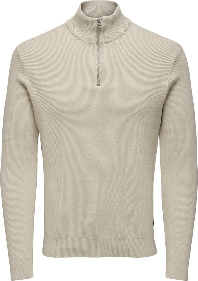 ONLY & SONS ONSPHIL REG 12 STRUC HALF ZIP KNIT NOOS Heren Trui - Maat S