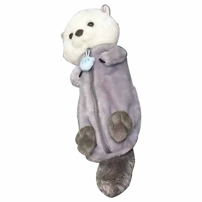 Pluche Pop Etui 3D Gevulde Pennendoos Zachte Dieren Etui Kinderen Etuis gray