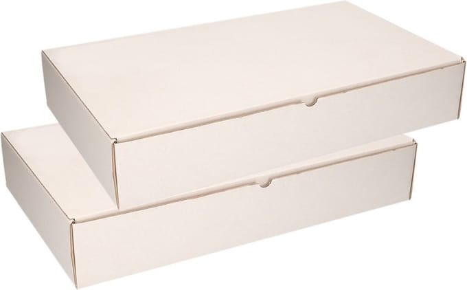 Bellatio Decorations Sorteerdoos - 2x - 54 x 32 cm - met 15 vakjes van 10 x 10 cm - karton - opbergbox - opbergdoos