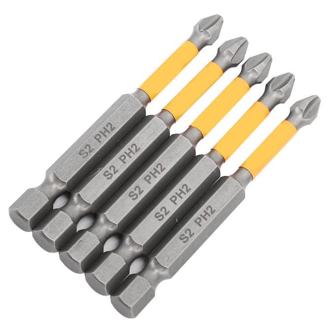5 STKS Kruiskopschroevendraaier Bits S2 Legering Staal Slagvastheid Schroevendraaier Bit Set voor Industrieel