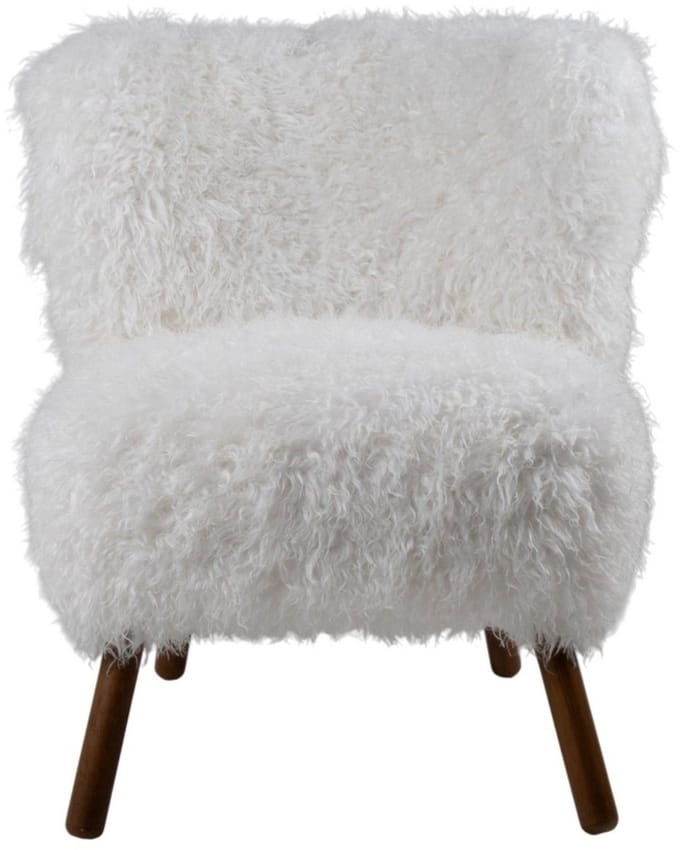 stoel tibetan lamb off white 60x72x74cm