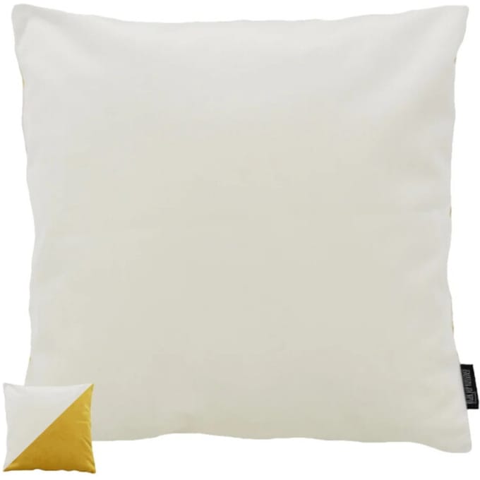 Velvet 2 Tone - Cream / Yellow Kussenhoes | Velours / Fluweel - Polyester | 45 x 45 cm