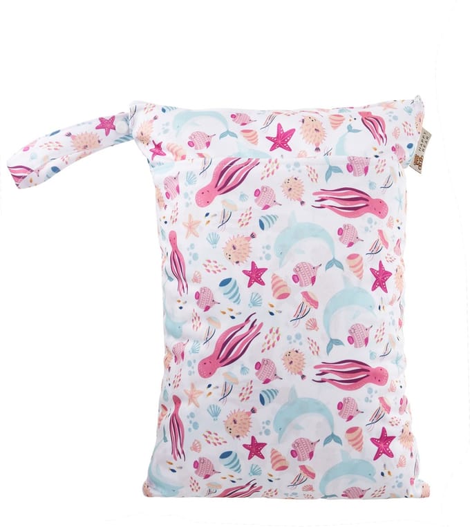 HappyBear Wetbag - Pacific | Waterdichte luiertas - 2 vakken - 30cm x 40cm