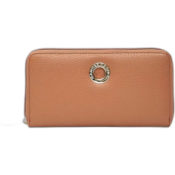 MANDARINA DUCK portemonnee Mellow Leather Zip Around Wallet Pecan Nut Lichtbruin