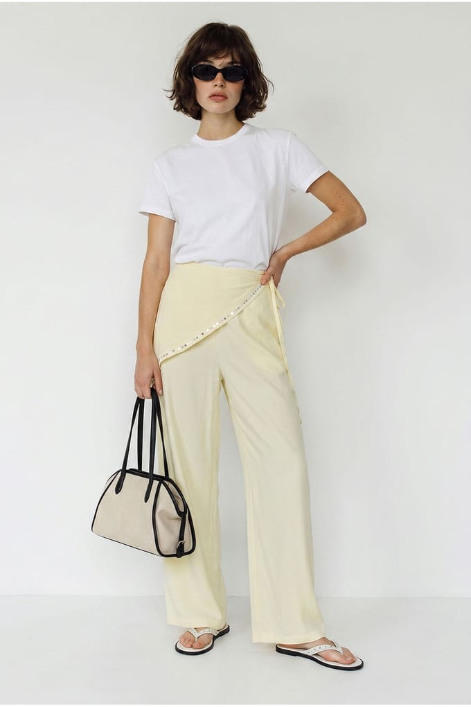 Brede Pijpen Pull-On Broek