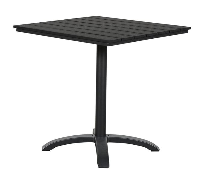 Allie terrasmeubel terrastafel, Ø70 cm zwart/zwart.
