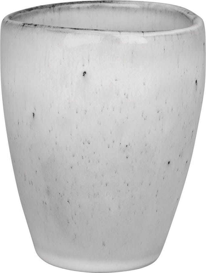 Broste Copenhagen Beker Nordic Sand grijs/wit 250 ml