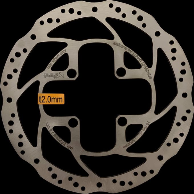 Rohloff 8283 schijfrem diameter 180 mm, dikte 2 mm