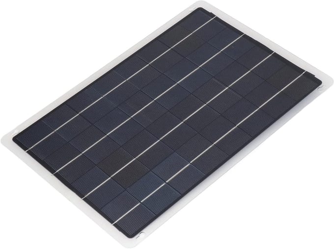 Zonne Batterijlader - Oplader Onderhouder - Batterij Onderhoud - MPPT Controller - 20W - Zwart