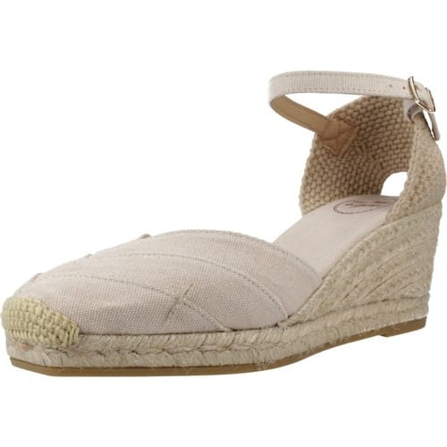 Espadrilles met sleehak voor dames van katoen canvas | CLARA
