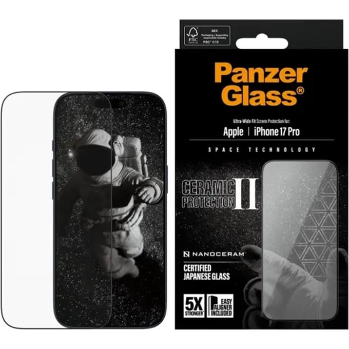 PanzerGlass Screenprotector geschikt voor Apple iPhone 17 Pro Glazen | PanzerGlass Ultra Wide Fit Screenprotector - Case Friendly