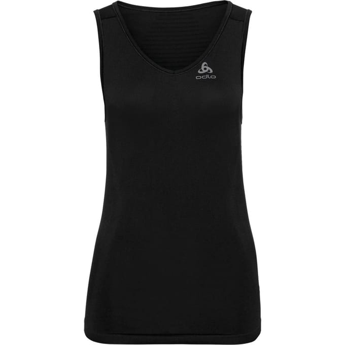 Odlo - Maat XL - Suw Top V-Neck Singlet Performance X-Light Dames Sportshirt - Black