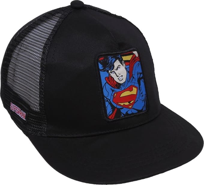 Zwarte pet voor jongens - SUPERMAN / 58cm
