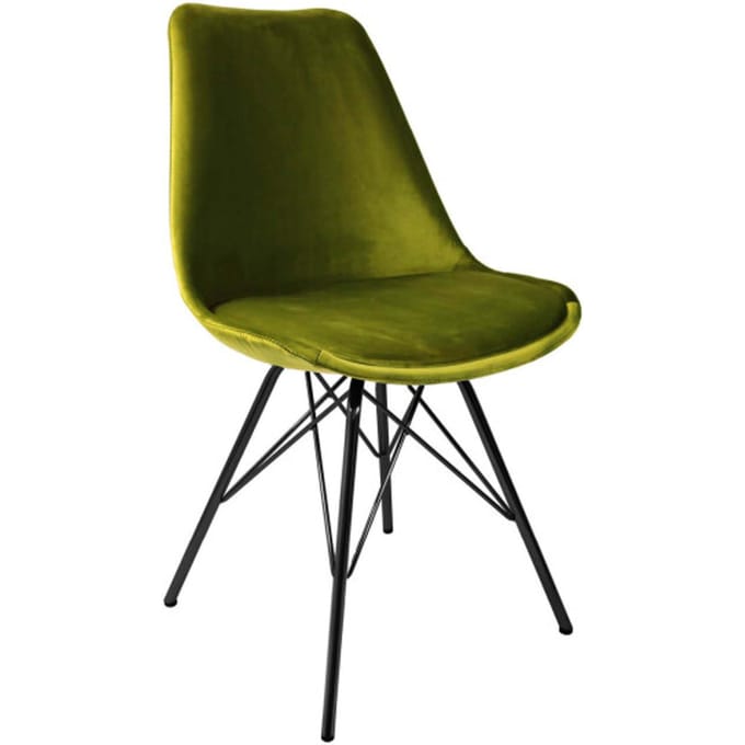 KICK® VELVET Kuipstoel Groen – Eetkamerstoel – Velvet – Zwart Frame